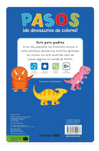 Pasos ¡de Dinosaurios De Colores! (libro Infantil)
