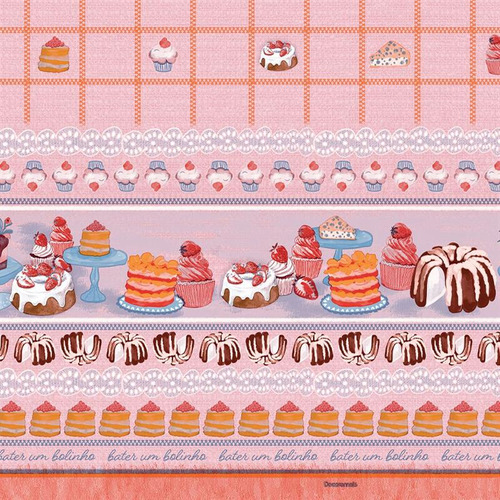 Toalha Termica Cupcake Morango 1,40 X 30m Atacado