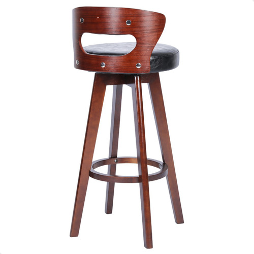 Kit com 3 banquetas altas bistrô bar giratórias cor preto/marrom