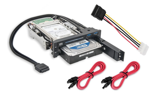 Syba SY-MRA Bandeja de bahia 5 25" estante móvil para disco duro Sata III con USB 3.0 color negro