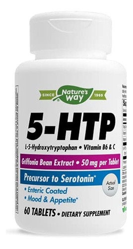 Nature's Way 5-htp, L-5-hydroxytryptophan, Vitamin B6 & C, G