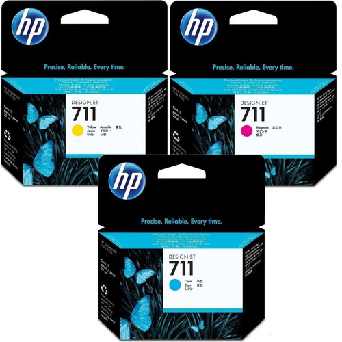 Imagen 7 de 9 de Combo Hp 711 Los 3 Colores Envio Gratis