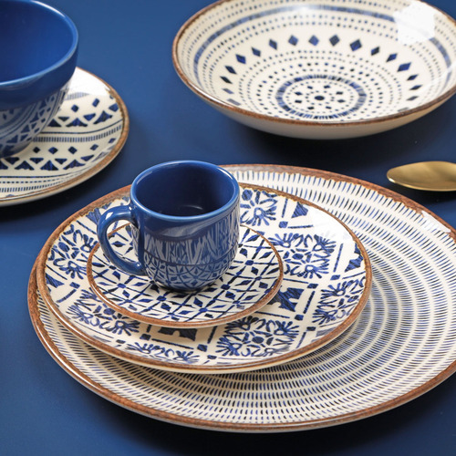 Jogo 6 Pratos Raso Coup Stoneware New Asteca Ø26cm Porto Brasil 1226128001