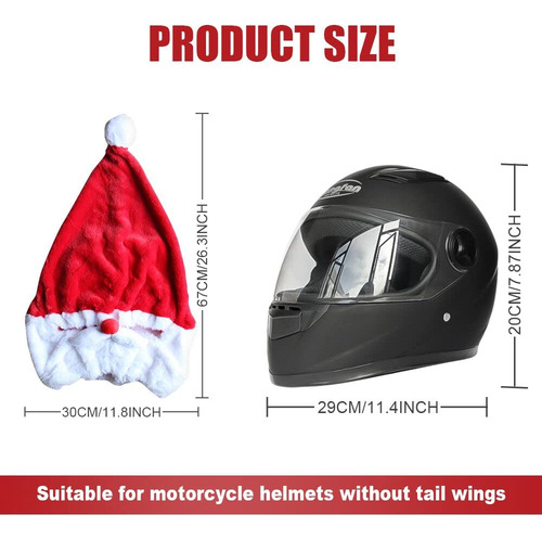 Funda De Casco De Motocicleta Papa Noel Navidad Color Diseño Tamaño Del Casco