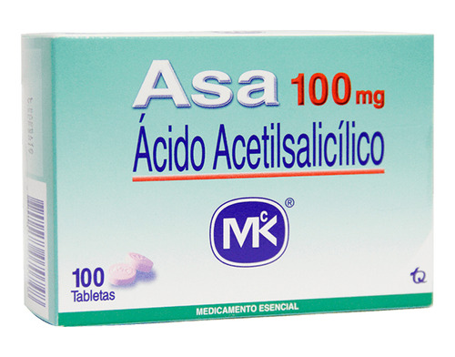 Asa 100mg Caja  X 100 Tabletas