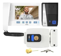 Comprar Video Porteiro Com Fechadura Eletronica Hdl Sense Seven S Cor Branco Bivolt