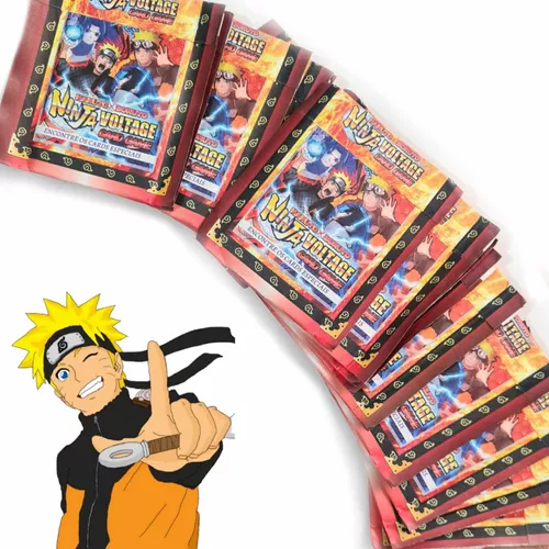 200 Cards Figurinha Naruto C/ 50 Pacotes Bafo Colecionável