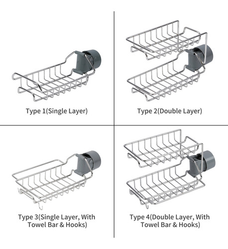 Sink Caddy: Organizador De Esponja Y Jabón Para Cocina Y Duc