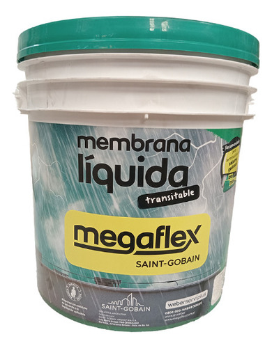 Membrana Liquida Para Techos Megaflex X 20lts Color Verde