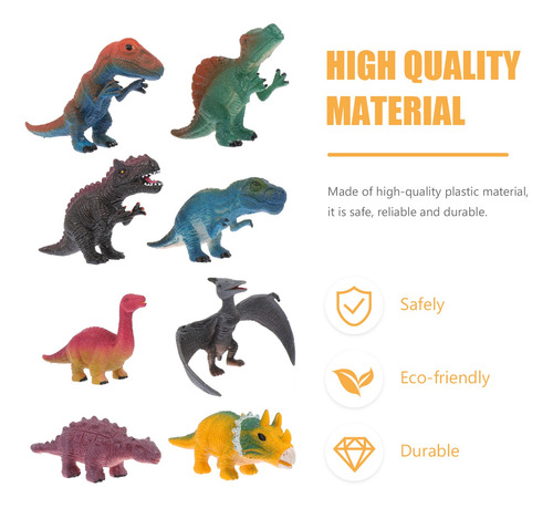 Imagen 6 de 8 de 8pcs Simulación Dinosaurios Juguetes Niños Juguetes Educativ