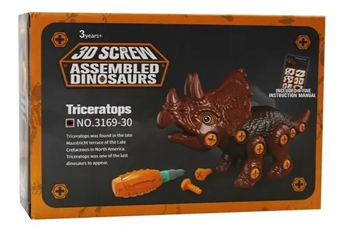 Dinosaurio De Juguete Armables Didácticos Triceratops