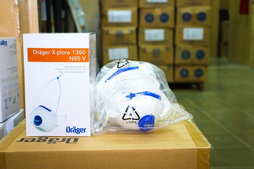 Imagen 4 de 10 de Respirador N95 Con Válvula Dräger X-plore® 1350 V 10 Piezas