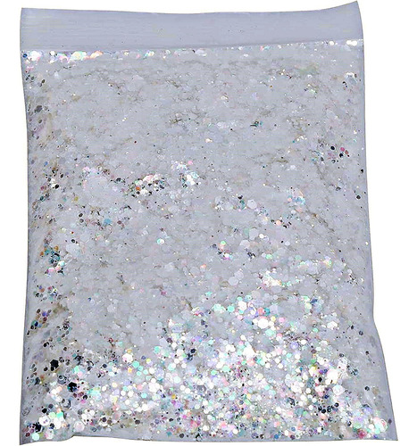 Glitter Confetti Craft Mhb Lentejuelas Plateadas Hexagono Bo