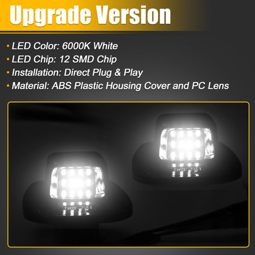 Luz De Matrícula De Camioneta Para Gmc C/k Suburban Blazer