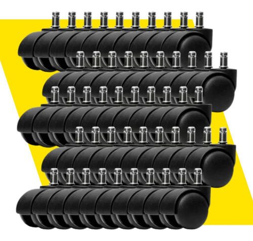 50 Roda Rodinha Rodízio Para Cadeira De Escritório Giratória