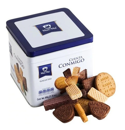 Imagen 2 de 2 de Galleta Macma Lata Cuenta Conmigo 600 G