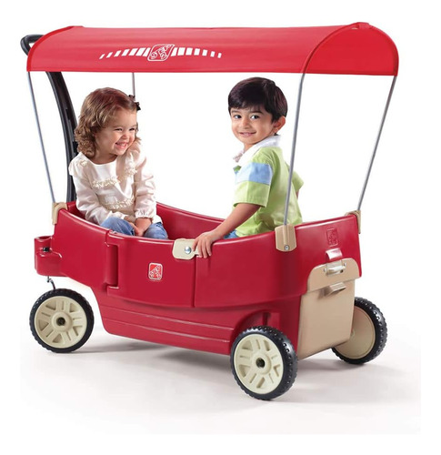 Paso2 All Around Canopy Wagon Para Niños, Espaciosos Niños A