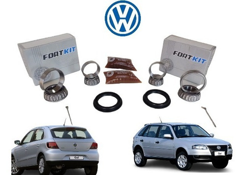 Imagem 10 de 10 de Par Kit De Rolamento De Roda Traseira Vw Gol 1980 Até 2012