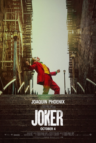 Posters Joker 2019 Guason Lona Vinilica Cine Peliculas Dc Comics 90x60 Cm