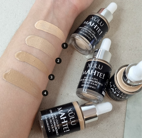 Imagen 4 de 6 de Base De Maquillaje Mahte! Hialurónico Filtro Solar Xúlu Z175