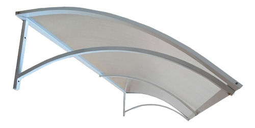 Toldo Alumínio E Policarbonato Alveolar 1,90x0,90 Para Porta