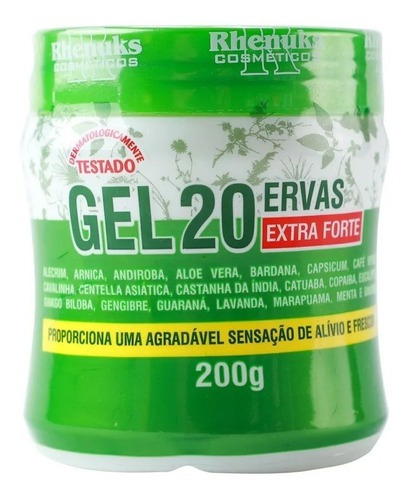 Gel Extra Fuerte De 20 Hierbas, 200g, Para El Dolor Muscular