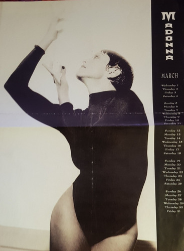 Madonna Tipo Poster Parte De Un Calendario Marzo Leer