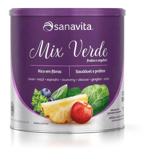 Mix Verde - 300g Frutas E Vegetais - Sanavita