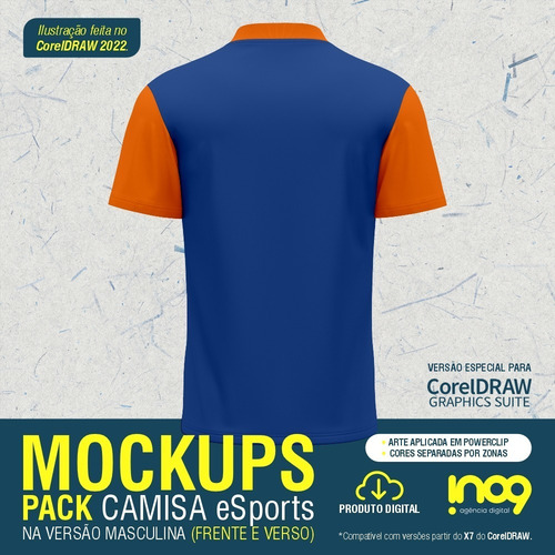 Yellow Images Mockups Camisa Esports Versão Coreldraw