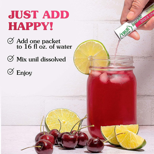 True Lime Black Cherry Original En Polvo 10 Sobrecitos