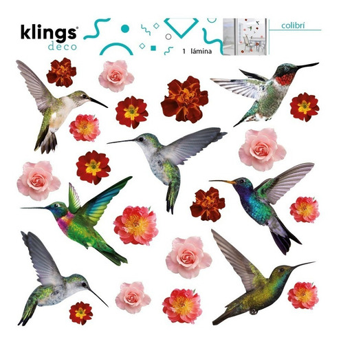 Vinilos Decorativos Colibri Pajaritos Pajaro Flores Aves