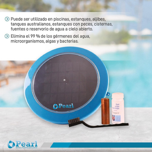 Imagen 4 de 12 de Ionizador Solar Pileta Pearl Anti Cloro Sarro Y Bacterias