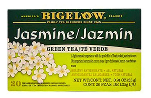 Té Verde Biglow Con Jazmín 25g