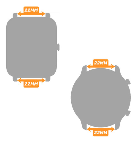 Pulseira Compatível Zeblaze Swim Em Couro Com Silicone 22mm
