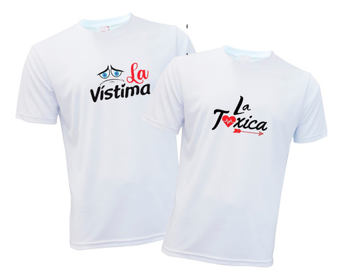 Polera Deportiva Unisex Para Parejas Pack La Vistima