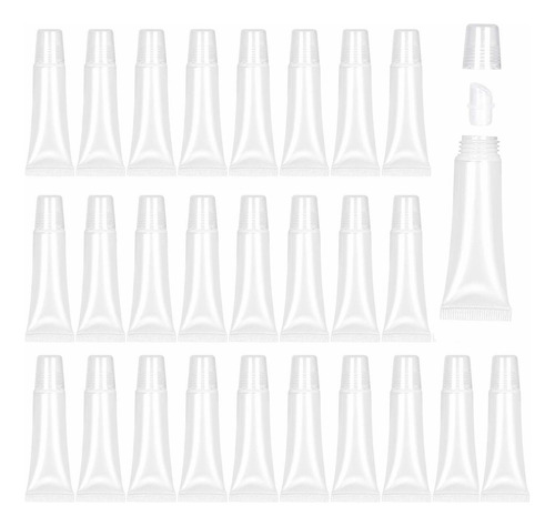 100pcs Brillo Labios En Tubos Vacíos Recargable Transparente