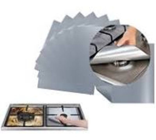 Pack 12 Lamina De Aluminio Protector Cocina Estufa Gas