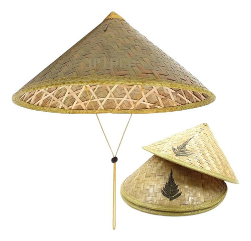 2 Sombrero Gorrotradicional Bambú Chino Artesanal Lluvia Sol