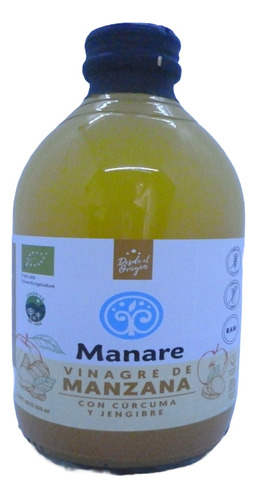 Vinagre Manzana Con Cúrcuma Y Jengibre-500ml Manare.