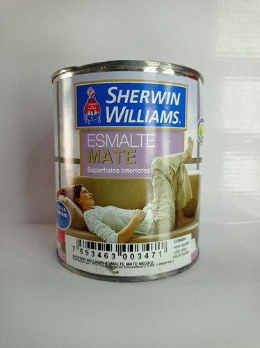 Esmalte Negro Mate 1/4 Sherwin Williams 