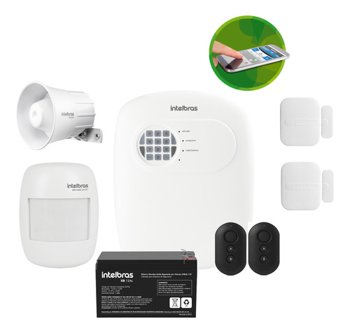 Kit De Alarme Anm 24 Net Completo Com Bateria Intelbras