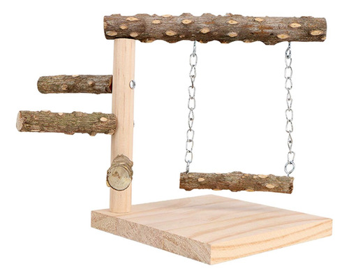 Parrot Playstand - Soporte Ligero Para Rama De Madera