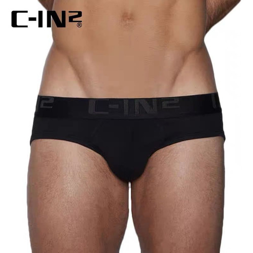 Calzoncillos Negros De Algodón C-in2 Para Hombre, Talle Bajo