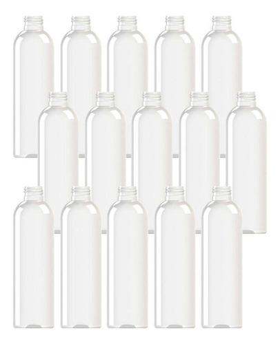 Botellas De Plásticos Sencillas, Mxrpr-007, 15 Pzs, 250ml, Color Transparente