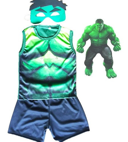 Fantasia Infantil Meninos Hulk Com Mascara Super Herois 