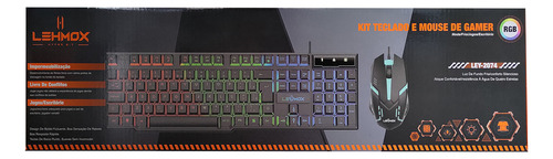 Kit Teclado E Mouse Gamer Led Rgb Com Fio Usb Anti-ghosting