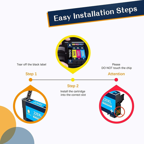 Colorking Remanufactured 220 Ink Cartridge Replacement For E