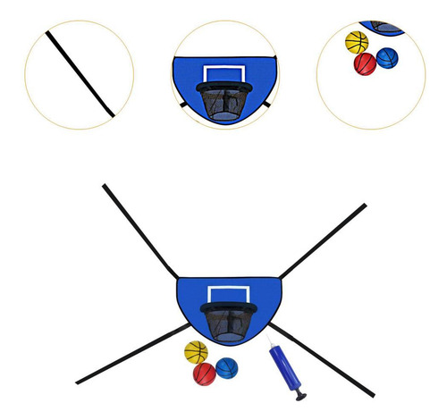 Aro De Baloncesto Para Trampolín, Tablero Ligero Para