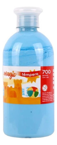 Tempera Escolar Albamagic Pomo 700 Gramos Color Celeste