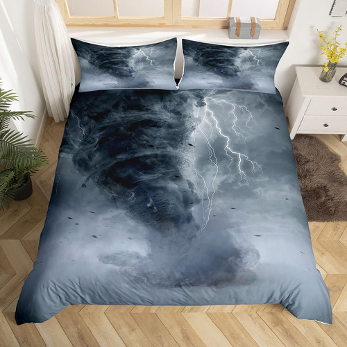 3d Tornado Juego De Cama De Tamaño Doble Para Dormitorio De 